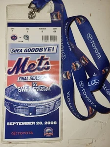 New York Mets 28. September 2008 Shea Stadium Last Game Ticket Schlüsselband Sammler Set - Bild 1 von 3