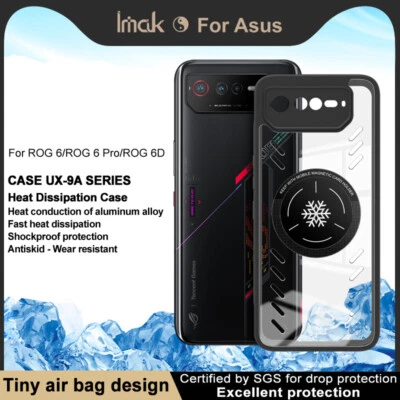 IMAK Para Asus ROG Teléfono 6 Pro Lujo Disipación de Calor Transparente Parachoques Estuche Cubierta Foto 1 de 4