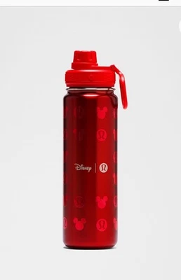 Nueva botella de agua deportiva roja edición limitada Lululemon Disney Back to Life 24 oz Foto 1 de 3
