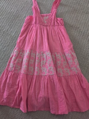 Vestido boho dorado rosa XL azul marino antiguo para niñas Foto 1 de 4