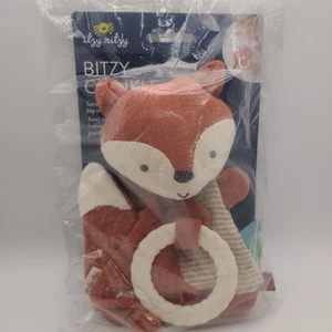 Itzy Ritzy - Bitzy Crinkle Sensory Crinkle Toy Fuchs mit Beißring NEU - Bild 1 von 11