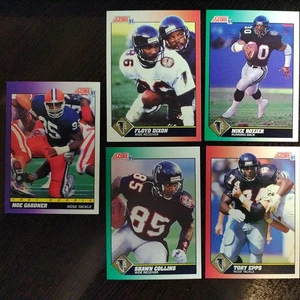 1991 Score - Shawn Collins, Floyd Dixon, Gardner, Epps, Rozier - Atlanta Falcons - Picture 1 of 18