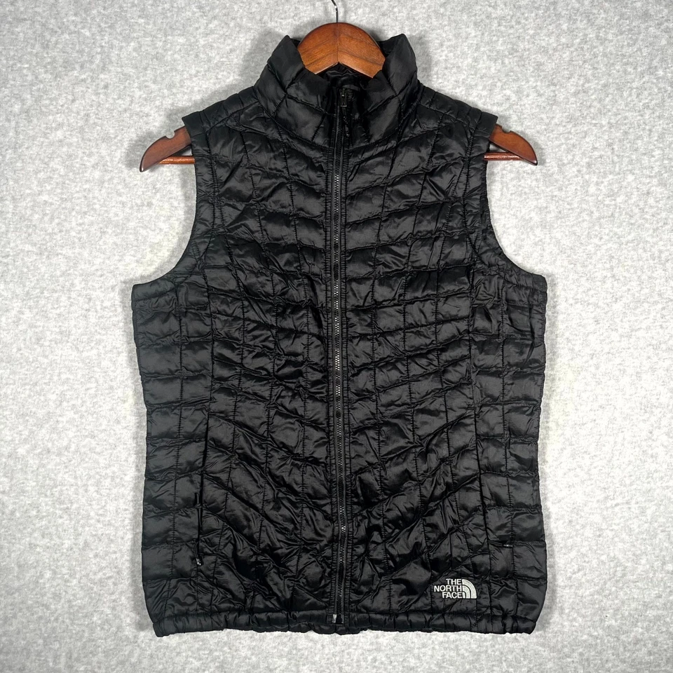 Chaleco acolchado The North Face ThermoBall Trekker para mujer pequeño negro acolchado cremallera completa Foto 1 de 4