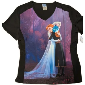 Nuevo con etiquetas Blusa Médica Para Mujer Disney Tooniforms Frozen Hospital Cuello en V Talla Mediana - Imagen 1 de 6