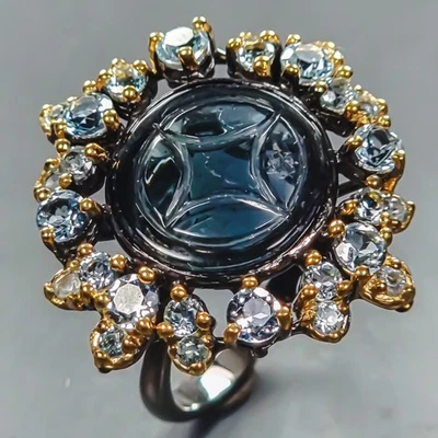 New Arrived Natural Tourmaline Ring 925 Sterling Silver Size 7 /R442163 - Image 1 of 4