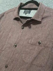 Roark Shirt Mens XL Red Flannel Classic Fit Button Up Organic Cotton Long Sleeve - Imagen 1 de 13