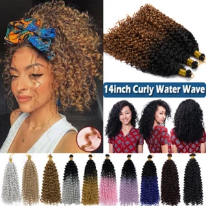 NEW Ombre Water Wave Braids Afro Curly Crochet Braiding Hair Extension as Human - Picture 1 of 40