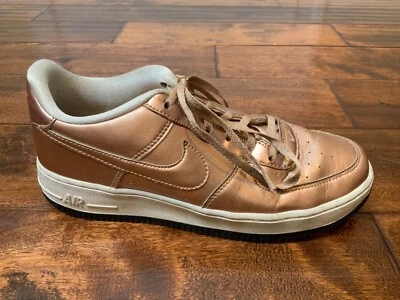 Nike Air Force 1 SE GS Metallic Rose Lace-Up Athletic Sneakers, Size 7Y | 8.5 W - Image 1 of 4