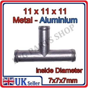 7x7x7 Metal T PIEZA Combustible de aire y agua GLP Manguera Tubo Conector Unidor de gas - Imagen 1 de 3