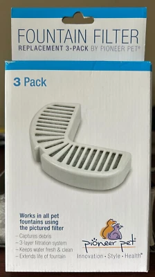 Filtro de fuente de agua Pioneer Pet repuesto #3014 perro/gato paquete de 3 NUEVO Foto 1 de 2