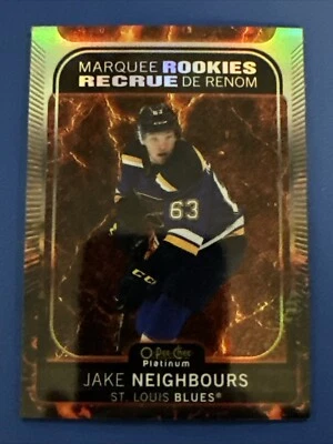 2021-22 O Pee Chee Platinum Hot Magma Marquee Rookie 278 Jake Neighbours Blues - Image 1 of 3