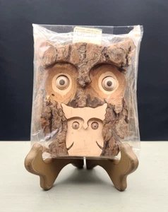 Dimensional Wood Owl Puzzle Decor Tree Bark Small 4.5" x 3.75" - Picture 1 of 2