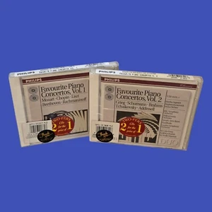 Sealed Philips Classics NEW 1998 DUO CDs Favourite Piano Concertos, Vol. 1 & 2 - Foto 1 di 8