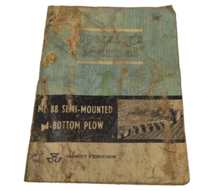 Massey Ferguson MF88 Semi Mounted 4-Bottom Plow Operators Bedienungsanleitung - Bild 1 von 4