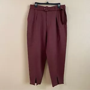 Ted Baker New Size 4 Brown Lyocell High Waisted Carrot Leg Trouser Pant Career - Picture 1 of 11