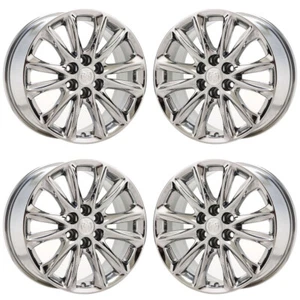 18" Buick Enclave Bright Chrome wheels rims Factory OEM set 14068 EXCHANGE - Picture 1 of 8