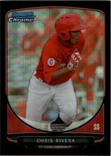 2013 Bowman Chrome Draft Draft Picks Black Wave Refractors #BDPP62 Chris Rivera