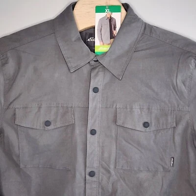 Eddie Bauer Men's XL Gray Button Soft Shell Jacket Fleece Lined New READ - Image 1 of 4