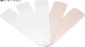 7741100 42-Inch White/Bleached Oak Replacement Fan Blades, Five-Pack - Picture 1 of 2