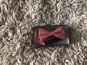 Fliege + Einstecktuch Set Herren Farbe Coral, Rot-Rosa, Flamingo - Bild 1 von 3