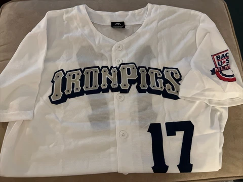 Lehigh Valley IronPigs Phillies SGA White #17 Jersey, Size Youth Large - New Cover