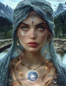 Celtic Druid Wiccan Priestess Magic Spells Mystical Lore Keeper Giclée 8.5X11 - Picture 1 of 2