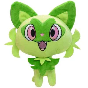 Scarlet Violet Sprigatito Cat 9.5" Plush Toy , Cartoon Game Stuffed Animal Doll - Picture 1 of 6