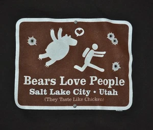 t-shirt small bears love people salt lake city utah 18 inches pit to pit - Picture 1 of 3