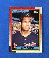 1990 Topps '89 ML Debut Dave Justice #65 Baseball Card Sharp Atlanta Braves