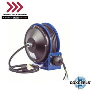 Coxreels PC10-3012-X, Compact Spring Rewind Power Cord Reel: 30', Less