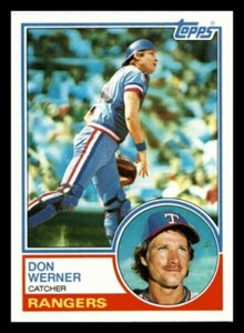 1983 Topps Don Werner  #504  Catcher  Texas RANGERS  FREE shipping