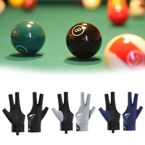 3 Finger Billiards Gloves Pool Cue Glove Antiskid Soft Snooker Gloves Breathable - Picture 1 of 26
