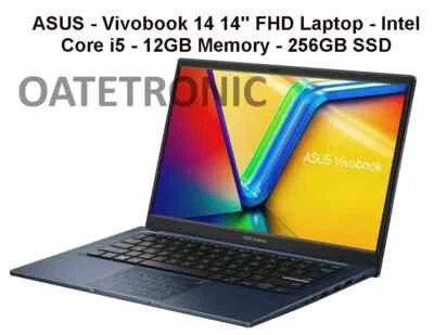 ASUS-Vivobook 14 14" FHD Laptop-Intel Core i5-12GB RAM-256GB SSD-QuietBlue-NEW25