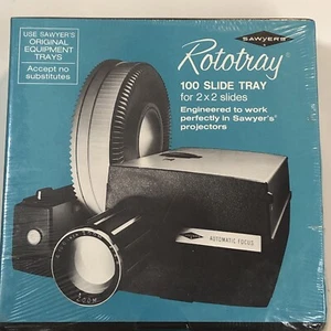 Vintage Sawyer Rototray 100 Slide Trays 2 by2 Slide Projectors No 6214 Qty 2 - Picture 1 of 4
