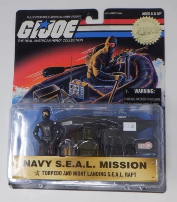 РЕДКИЙ 1997 GI Joe Navy SEAL Mission Set: Night S.E.A.L. Плот с торпедой Kenner - Изображение 1 из 3