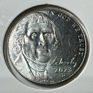 Moneda de níquel Jefferson 2023 D - AU de rollo OBW - Imagen 1 de 2