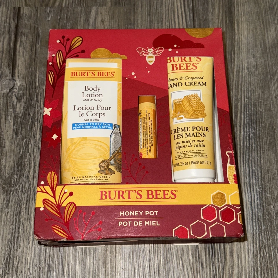 Burts Bees Miel Pot Set Loción Corporal Crema de Manos NUEVO EN CAJA Foto 1 de 1