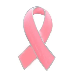 Pink Ribbon Breast Cancer Awareness Pink Enamel Brooch Pin - Picture 1 of 7