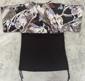 Lane Bryant Shirt Womens Plus 18 20 Surplice V Neck Tunic Split Sleeve Stretch - Picture 1 of 19