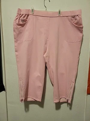 Dream Jeannes By Quacks Factory Pink Capris Ankle Zip Size 2X - Image 1 of 4