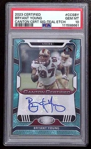 2023 Panini Certified Canton Signature Bryant Young AUTO 11/15 PSA 10 49ers - Picture 1 of 2