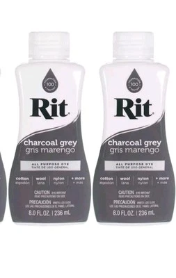 Tinte líquido multiusos Rit, gris carbón 8 oz. - PACK 2  Foto 1 de 4