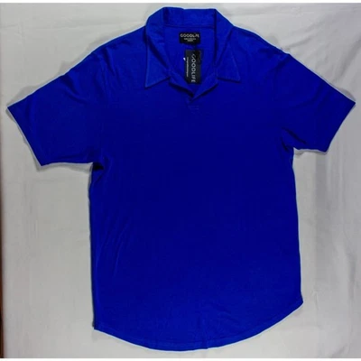 NUEVO CON ETIQUETAS Goodlife Supima Johnny Cuello Polo Azul Lapislázuli Talla M Foto 1 de 4