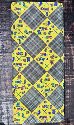 Rollo grande a granel material tartán pipers escocés/irlandés amarillo, verde, rojo Foto 1 de 4