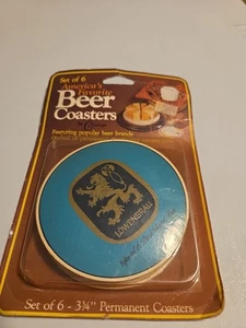 Juego de 6 posavasos de cerveza favoritos americanos LOWENBRAU de Conimar hechos en EE. UU. - Imagen 1 de 3