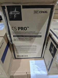 CS Pro 16" Cuff Nitril Untersuchungshandschuhe, blau XL 50/Bx. Verlängerte Manschette.  1 Koffer NEU - Bild 1 von 3