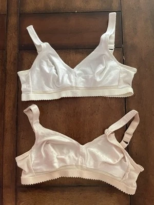 Lot Of 2 Vintage Cupid Bras Pin Up 60s 70s Sissy Bra 36B 36 B Cotton Blend - Image 1 of 4