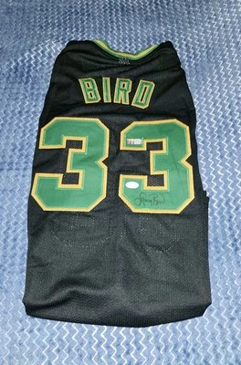 Larry Bird Hand Signed Basketball Jersey  - Boston Celtics  - Image 1 of 4