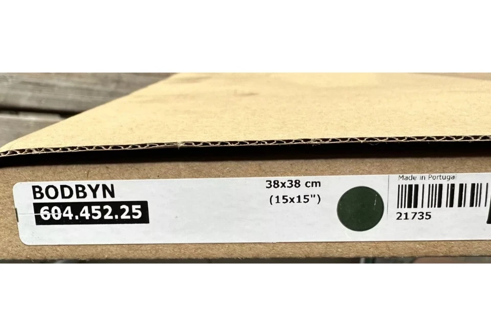 IKEA BODBYN dark green 15x15" 15"x15" glass door with crossbar 604.452.25