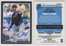 2019 Panini Donruss Optic Black Cracked Ice Prizm /25 Kyle Tucker Rookie Auto RC